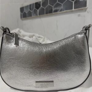 Kate Spade Metallic Silver Shoulder Bag